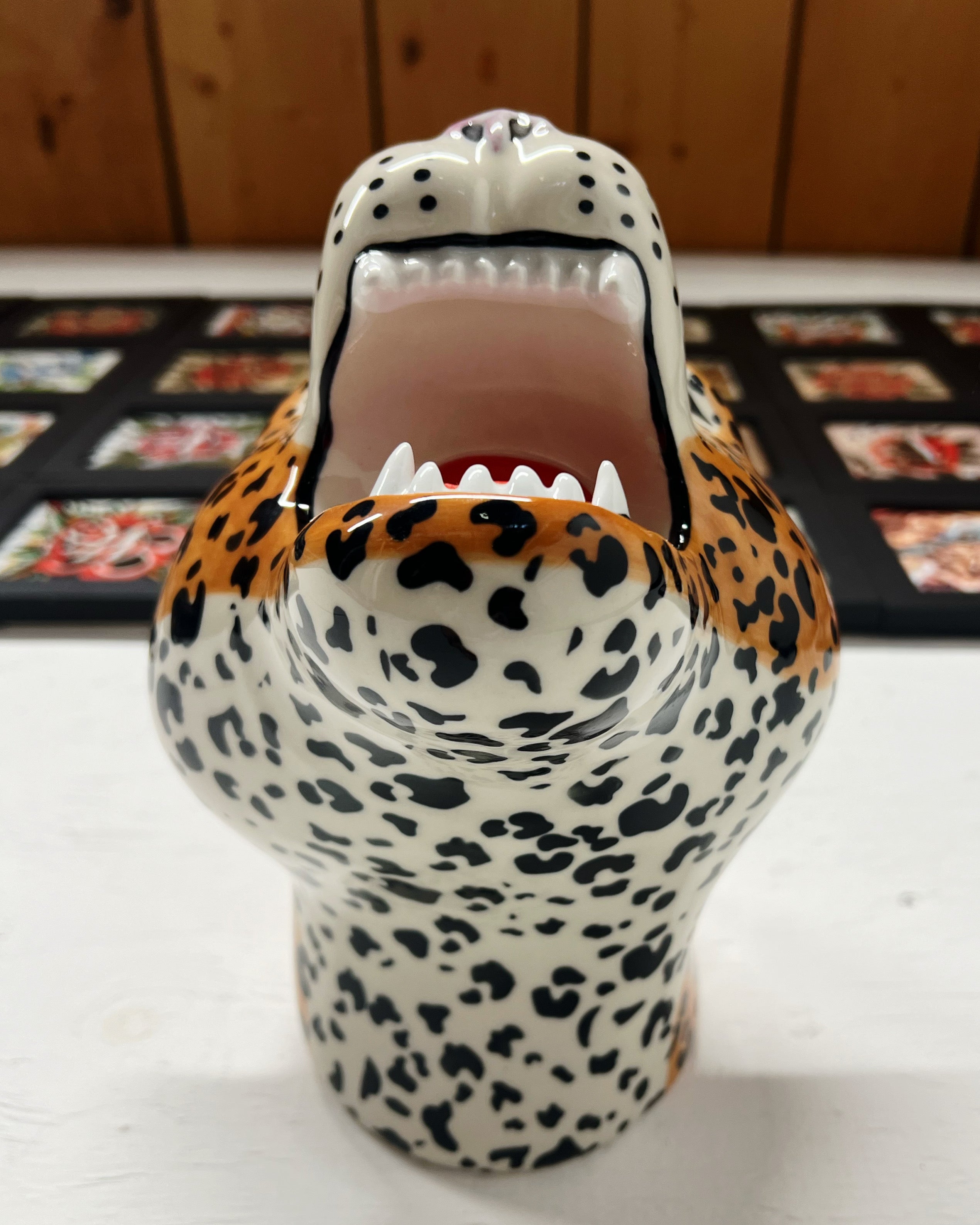 Ceramic Leopard Head