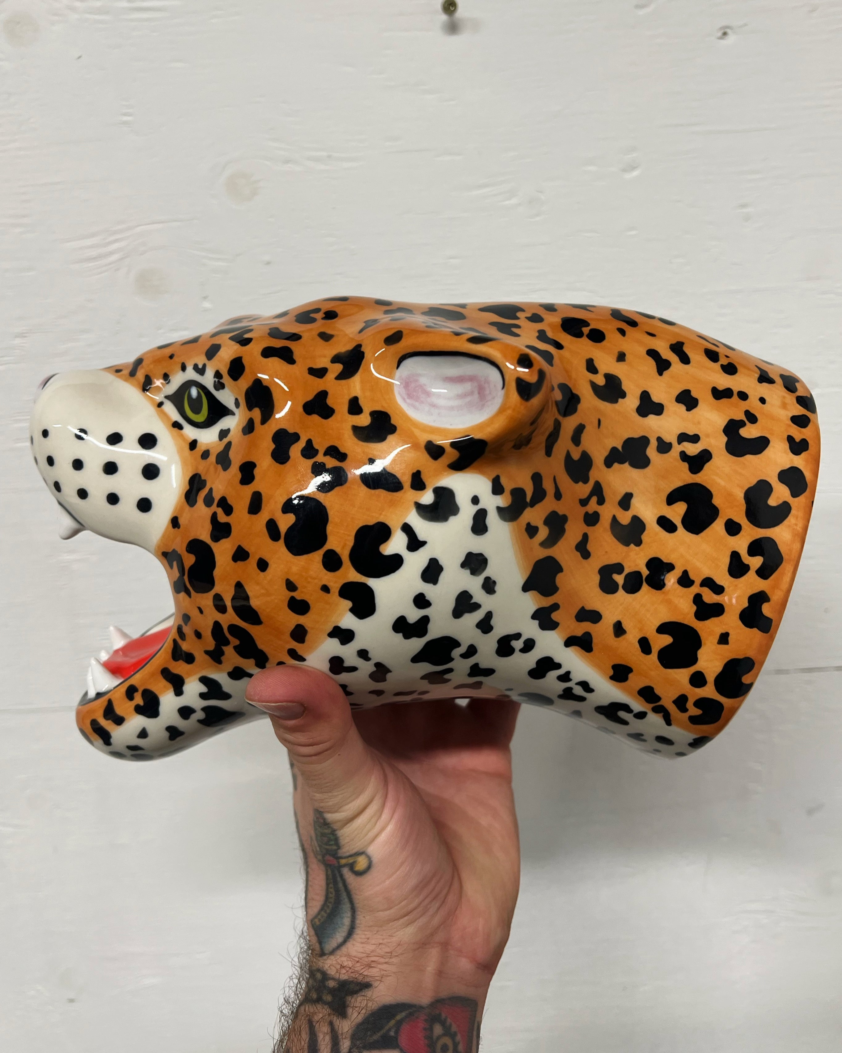 Ceramic Leopard Head