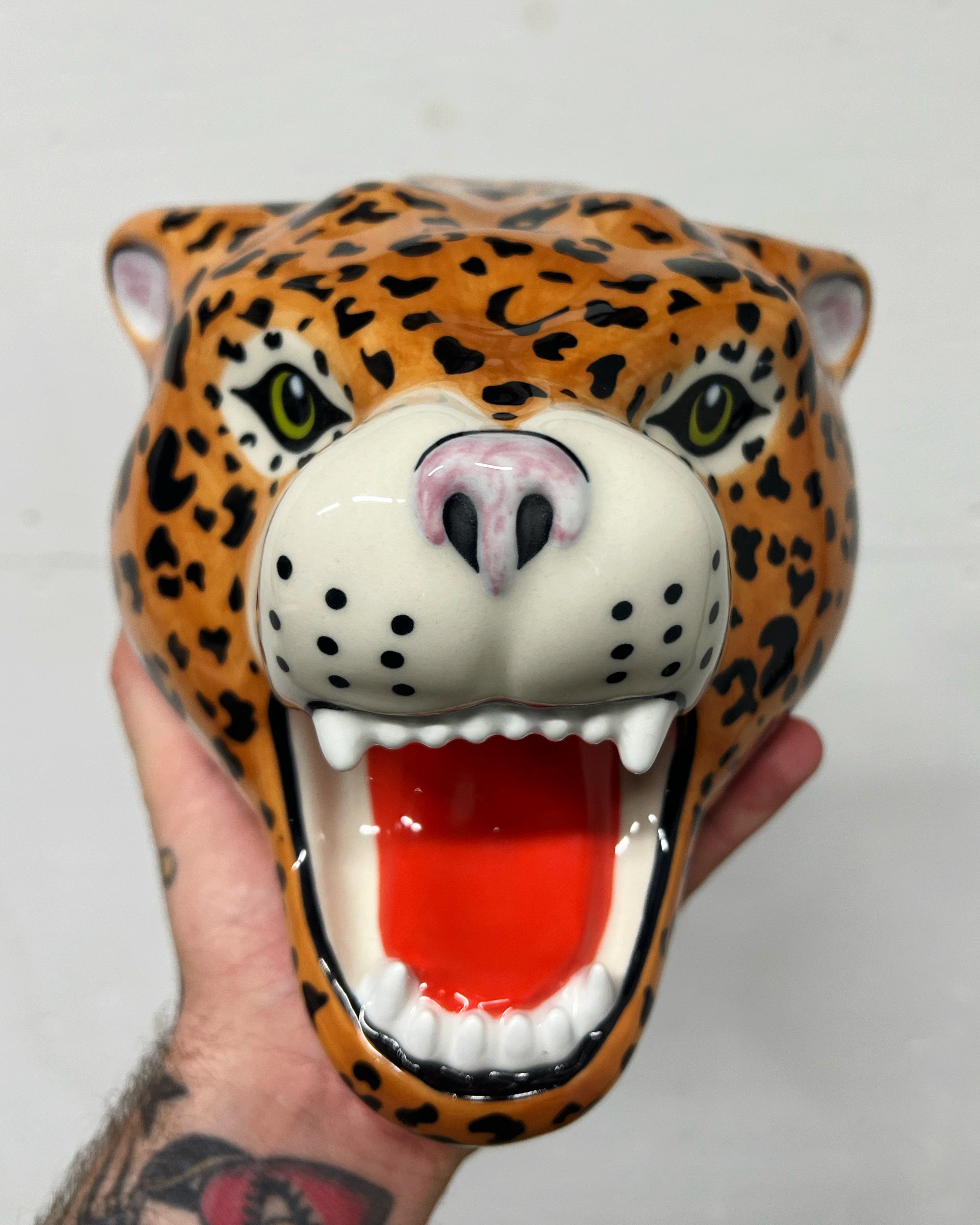 Ceramic Leopard Head