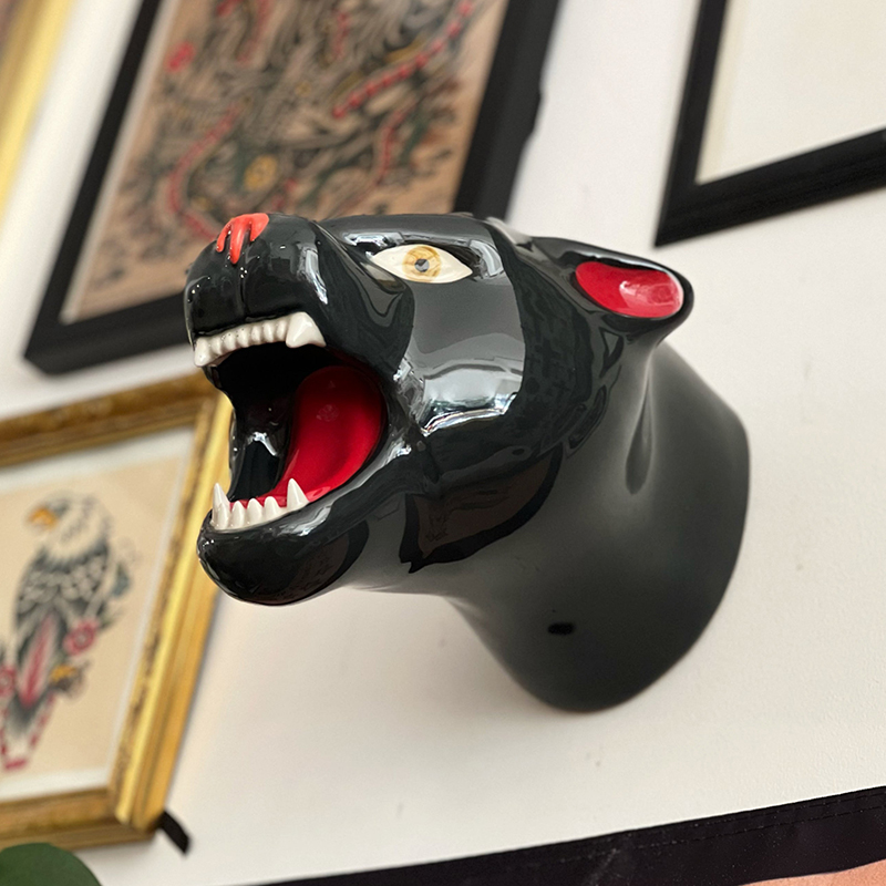 Ceramic Panther Head