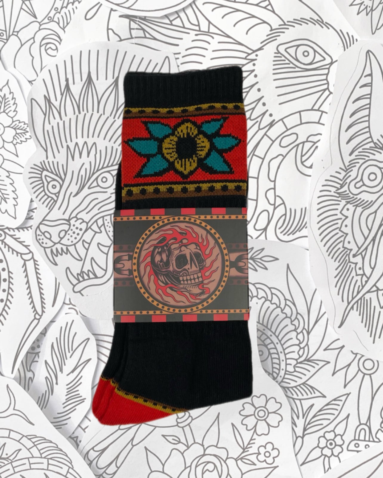 Trad Flower Socks