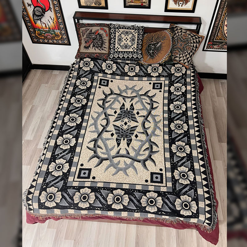 Crown of Thorns Woven Sherpa Blanket X Dustin Fleming
