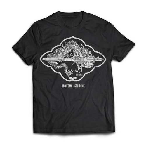 SOLID INK-HORITOMO Black T-shirt