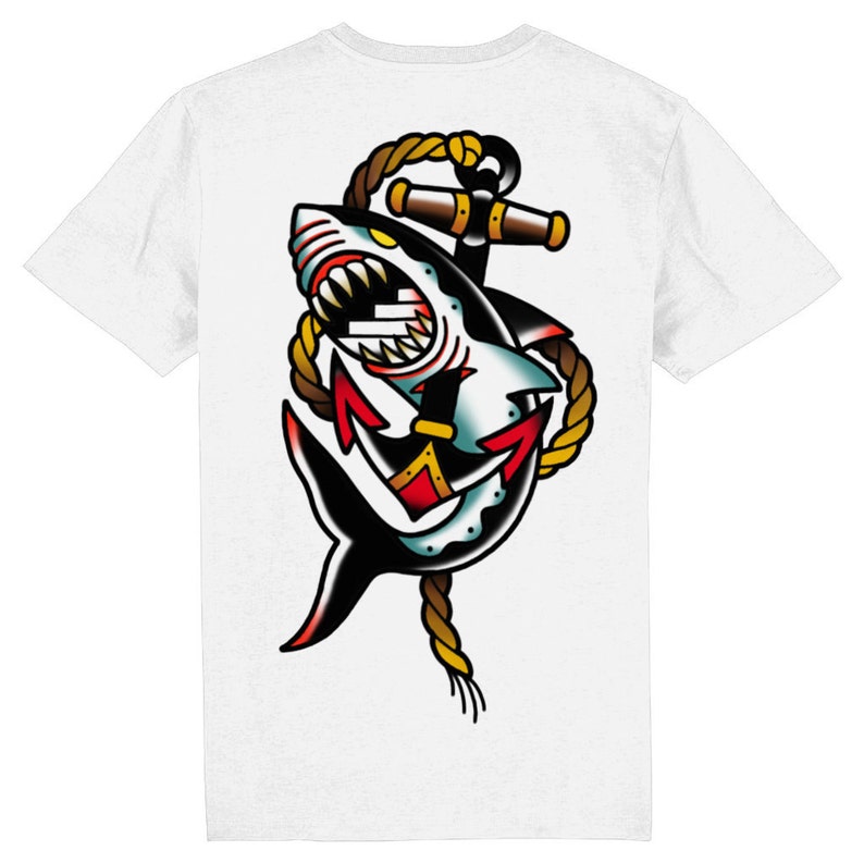 Shark and Anchor - Tattoo t shirt