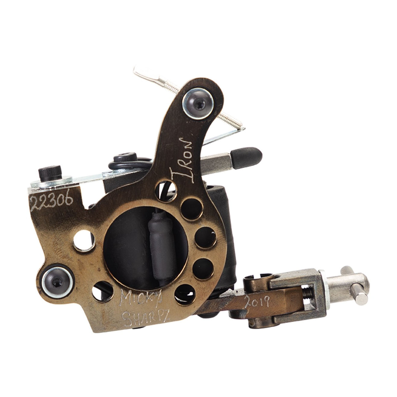 Micky Sharpz - Original Iron T Dial Tattoo Machine - Colour / Shader | FLAG  Tattoo Supply