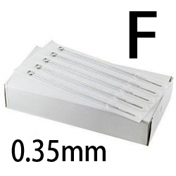 【期限間近】12ゲージ(0.35mm)ニードル　フラットシェーダー(F) 1箱50本入り