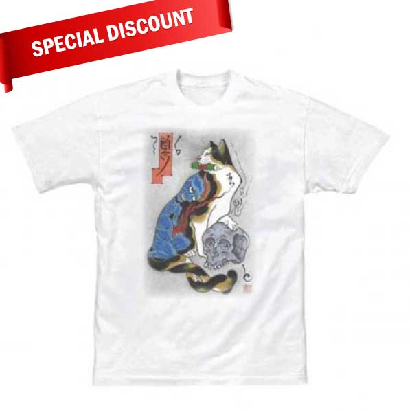 【SALE】Blue Goblin Cat Direct To Garment Tee