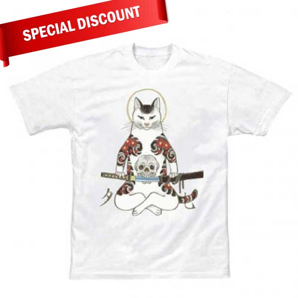 【SALE】Samurai Cat Direct To Garment Tee