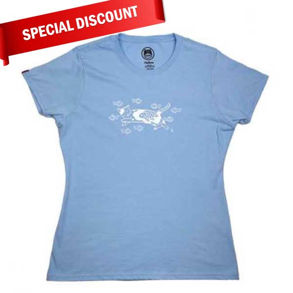 【SALE】Women’s Swim Cat Tee Blue